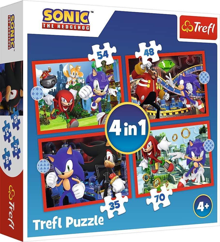 Trefl Sonic Pussel 4-i-1|