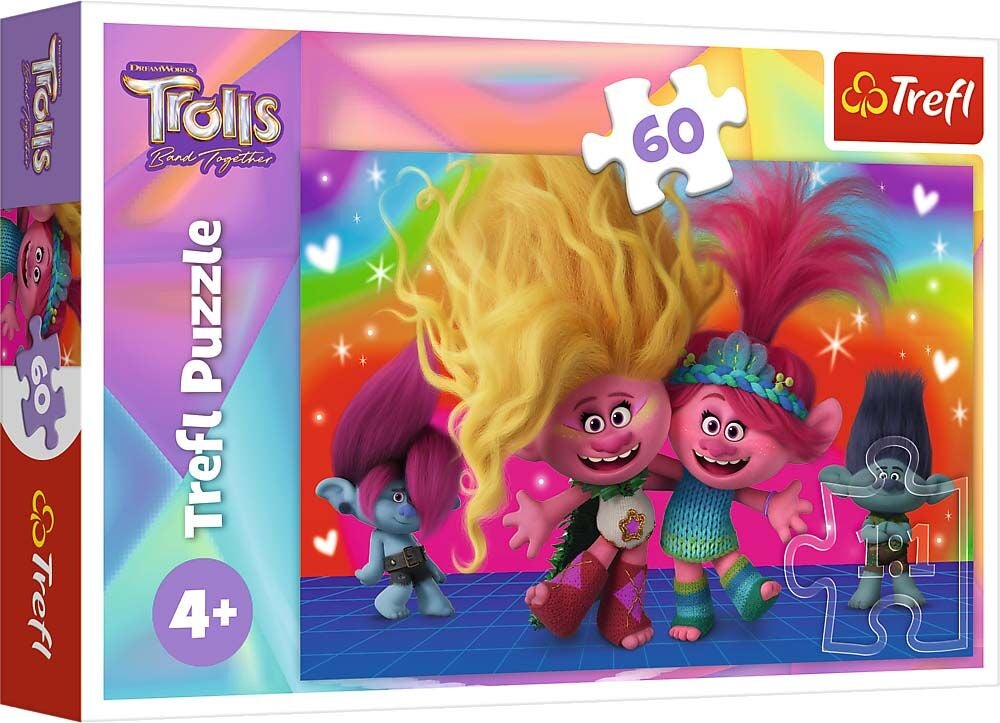 Trefl Trolls Pussel 60 Bitar|