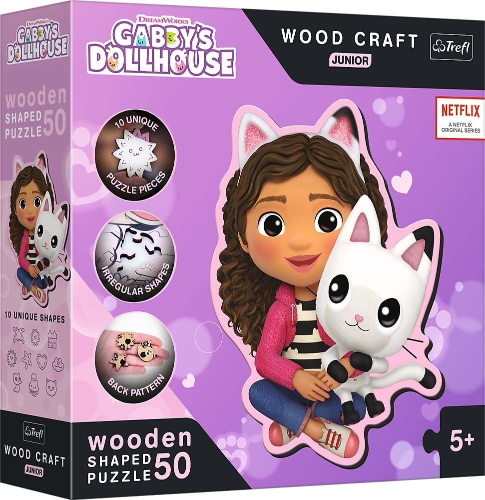 Trefl Wood Craft Junior Gabby's Dollhouse Pussel 50 Bitar|
