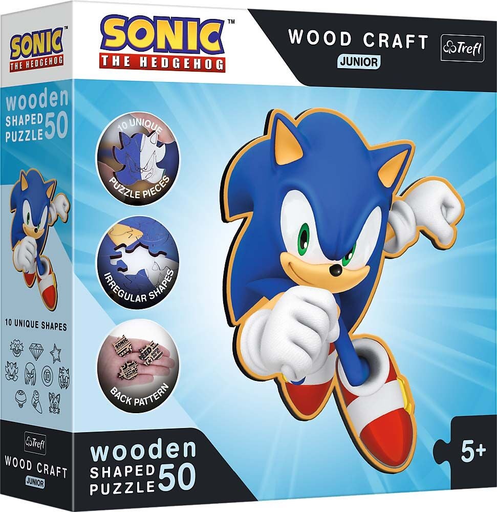 Trefl Wood Craft Junior Sonic Pussel 50 Bitar|