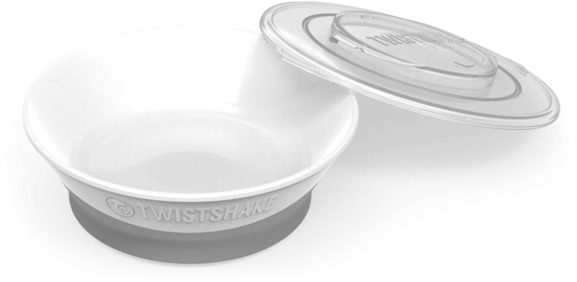 Twistshake Djup Tallrik med Lock|Vit