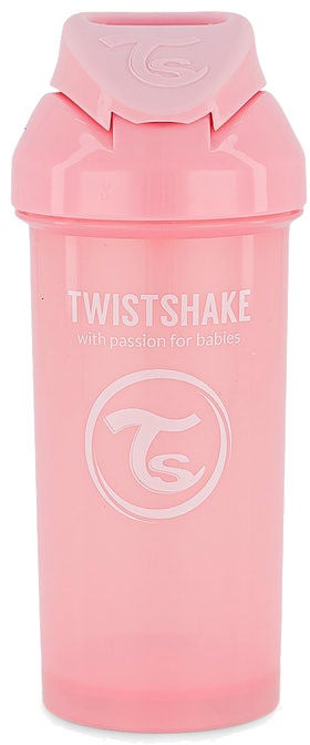 Twistshake Sugrörsmugg 360 ml|Rosa