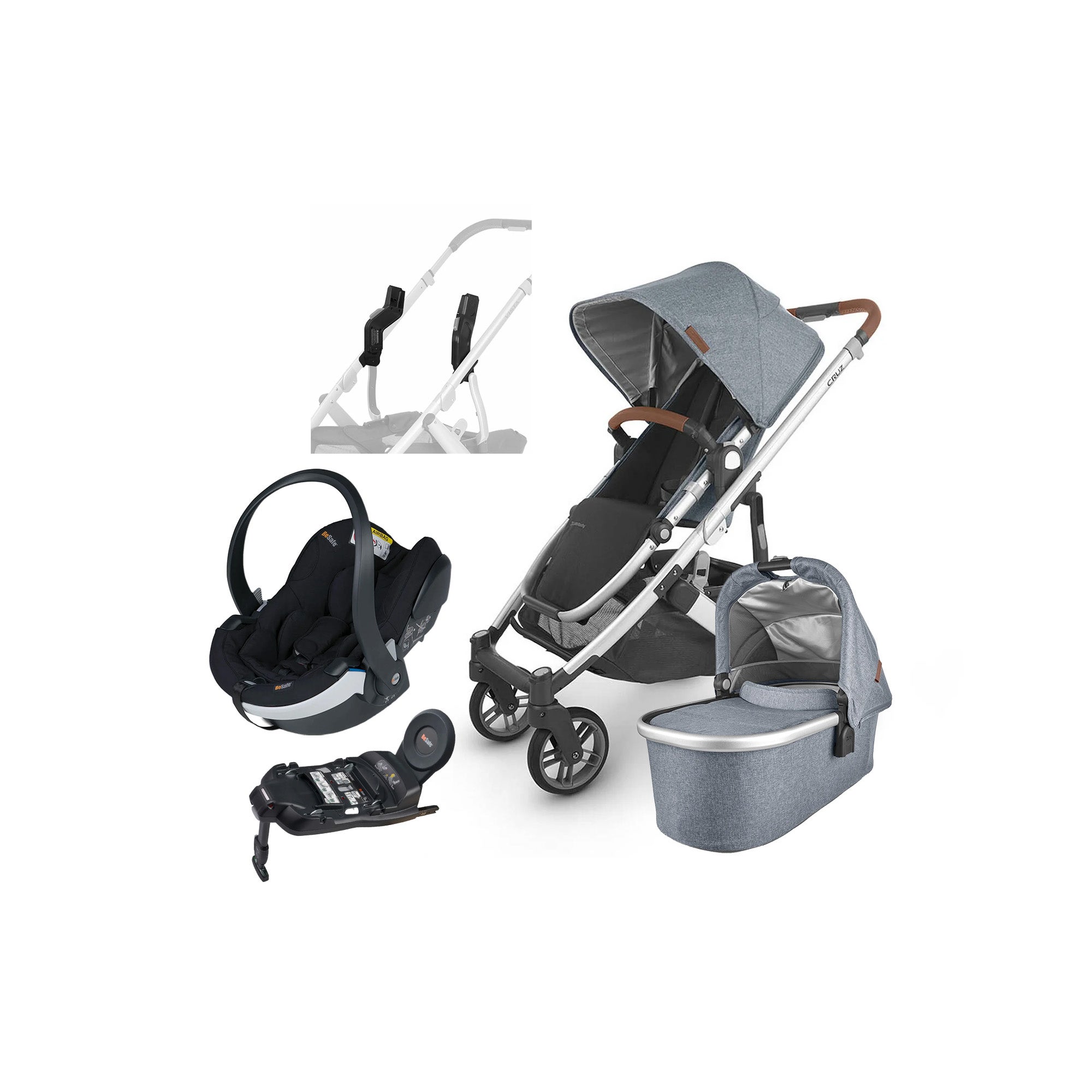 UPPAbaby CRUZ V2 Duovagn inkl. BeSafe iZi Go Modular X2 &  Bas