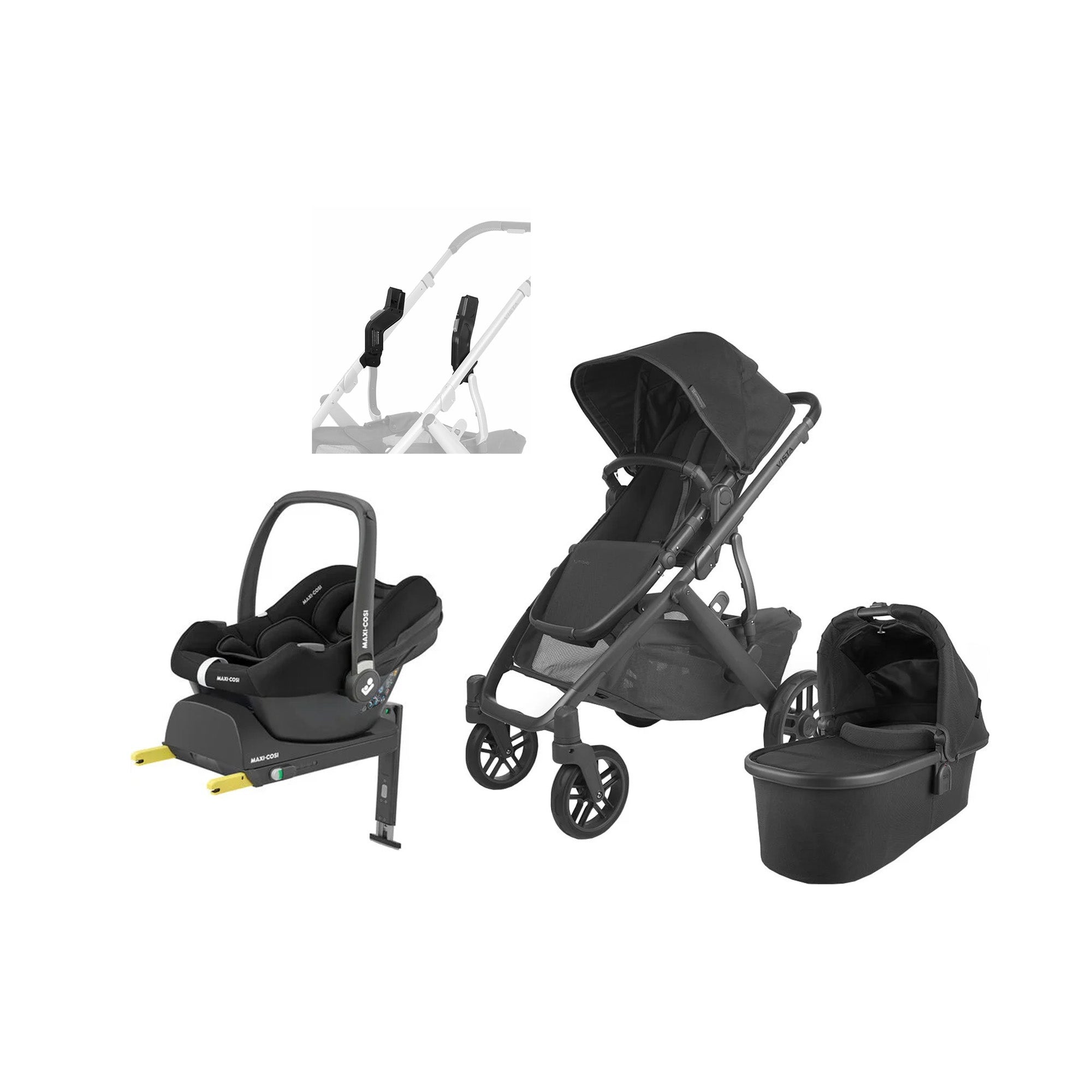 UPPAbaby VISTA V2 Duovagn inkl. Maxi-Cosi CabrioFix &  Bas