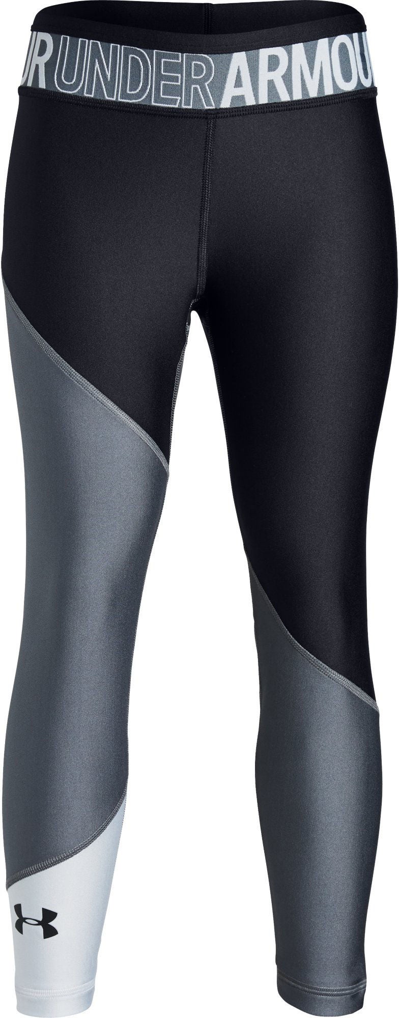 Under Armour HG Color Block Ankle Crop Legging|Stealth Grey XL