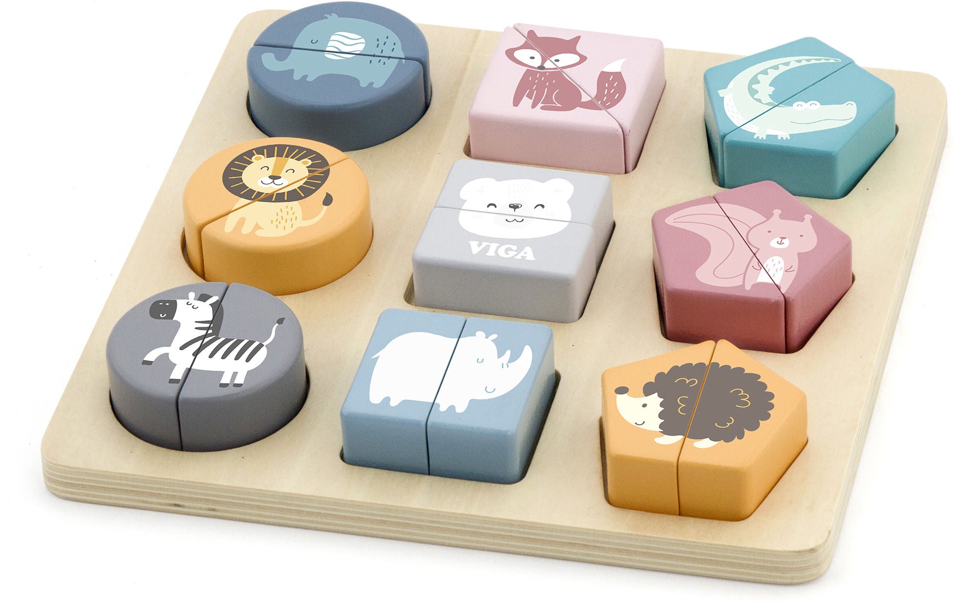 VIGA Polar B Träpussel Vilda Djur|