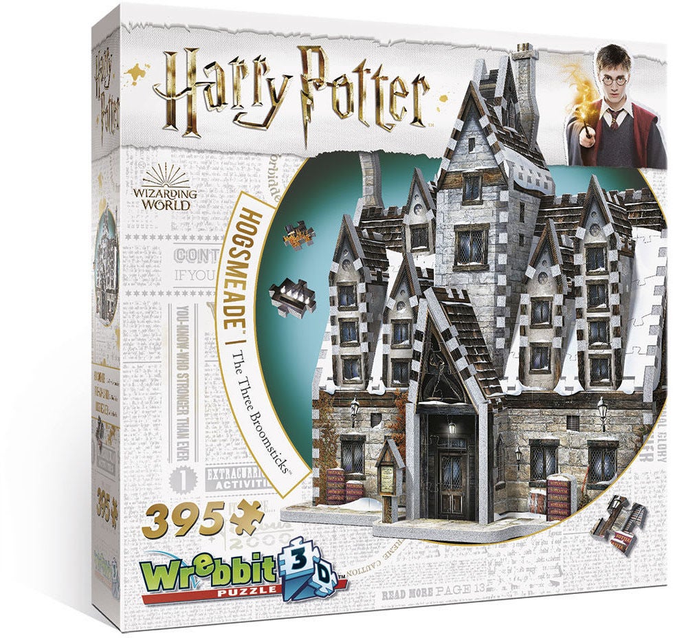 Wrebbit Harry Potter 3D Pussel Hogsmeade Tre Kvastar|